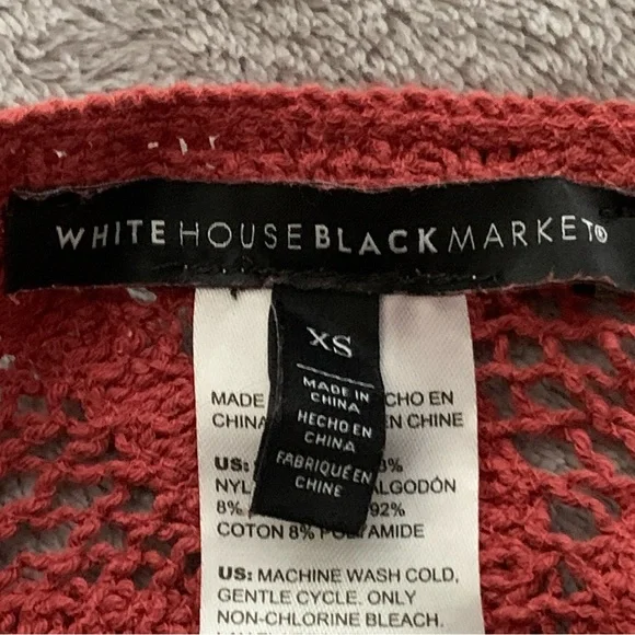 WHITE HOUSE BLACK MARKET Women’s Crochet Ruffle Sleeve Sweater XS - Picture 11 of 13